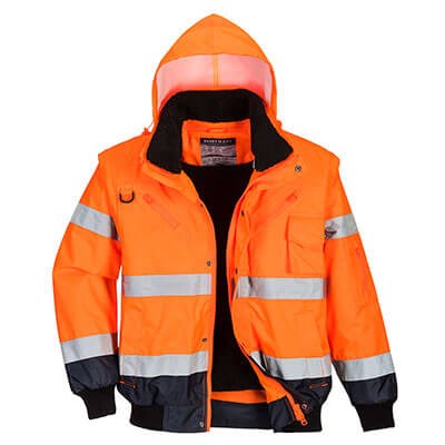 Portwest Hi-Vis Contrast 3-In-1 Bomber Jacket