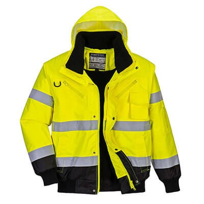 Portwest Hi-Vis Contrast 3-In-1 Bomber Jacket