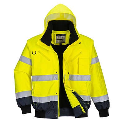 Portwest Hi-Vis Contrast 3-In-1 Bomber Jacket