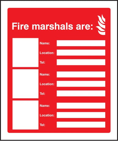 Fire Marshals Are (3 Names, Locations And Numbers)