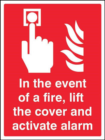 In The Event Of A Fire Lift The Cover And Activate Alarm