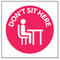 Don'T Sit Here Sticker