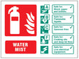 Water Mist Extinguisher Identification