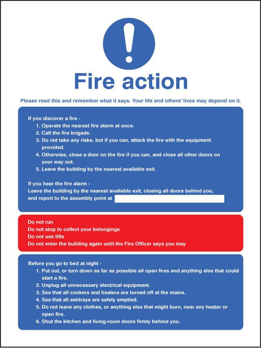 Fire Action Residential Homes & Multi-Occupancy Buildings - Dial Manually