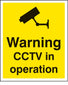 Warning Cctv In Operation