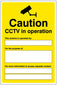 Caution Cctv In Operation - With Space For Including Scheme Details