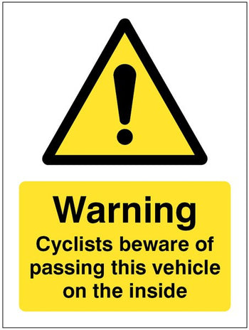 Cyclists Beware Of Passing This Vehicle On The Inside