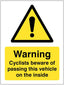 Cyclists Beware Of Passing This Vehicle On The Inside