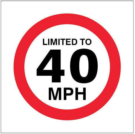 Limited To 40MPH