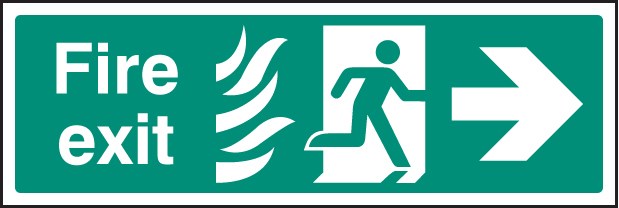 Fire Exit - Arrow Right Htm