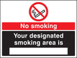 No Smoking Designated Smoking Area Is (White/Black)