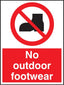 No Outdoor Footwear