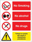 No Smoking, Alcohol, Drugs.  Failure To Comply Will Result In Disciplinary Procedures