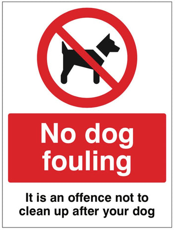 No Dog Fouling It Is An Offence Not To Clean Up After Your Dog