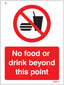 No Food Or Drink Beyond This Point