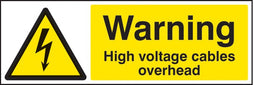 Warning High Voltage Cables Overhead