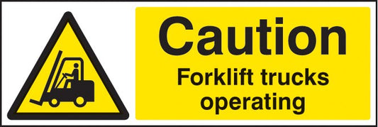 Caution Forklift Trucks Operating