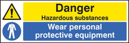 Danger Hazardous Substances Wear Ppe