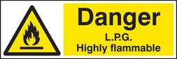 Danger LPG Highly Flammable