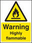 Warning Highly Flammable