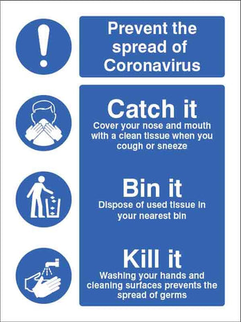 Prevent The Spread Of Coronavirus Catch It Cover Your Nose And Mouth Etc