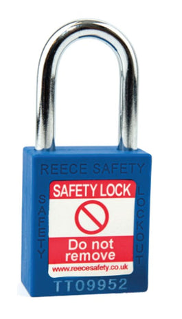 Safety Lockout Padlock, Keyed Different, Blue