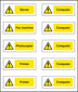 Office Labels (Various Machinery) Sheet Of 10 Labels 40x18mm