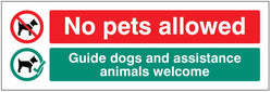 No Pets Allowed Guide Dogs And Assistance Animals Welcome