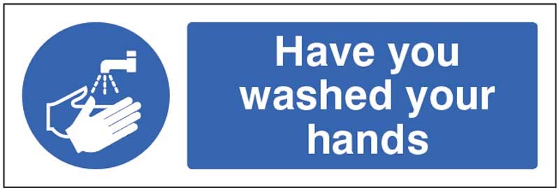 Have You Washed Your Hands Floor Graphic 600x200mm