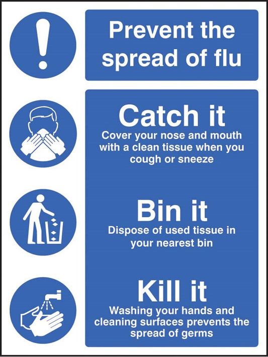 Prevent The Spread Of Flu - Catch It Bin It Kill It