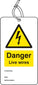 Danger Live Wires Double Sided Safety Tags (Pack Of 10)