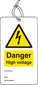 Danger High Voltage Double Sided Safety Tags (Pack Of 10)