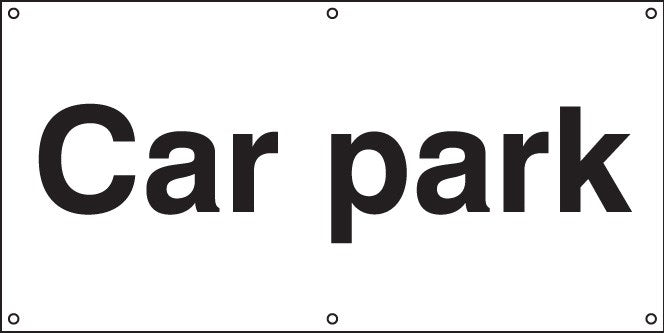 Car Park Banner C/W Eyelets