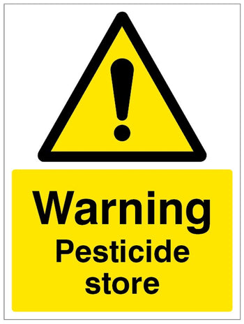 Warning Pesticide Store