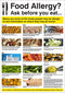 Food Allergy Poster 420x594mm Synthetic Paper