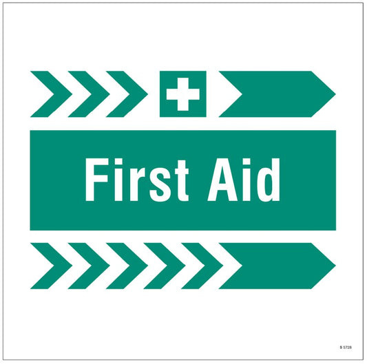 First Aid, Arrow Right Site Saver Sign 400x400mm