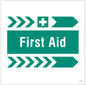 First Aid, Arrow Right Site Saver Sign 400x400mm