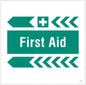 First Aid, Arrow Left Site Saver Sign 400x400mm