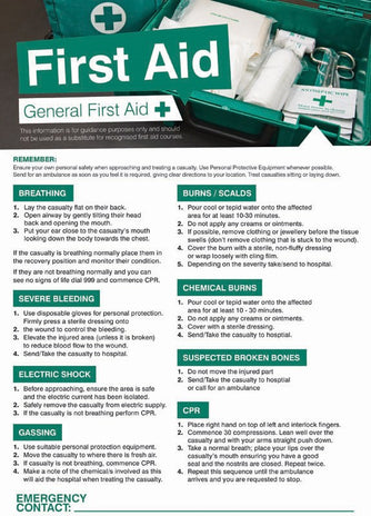 First Aid Workplace 420x594mm Poster