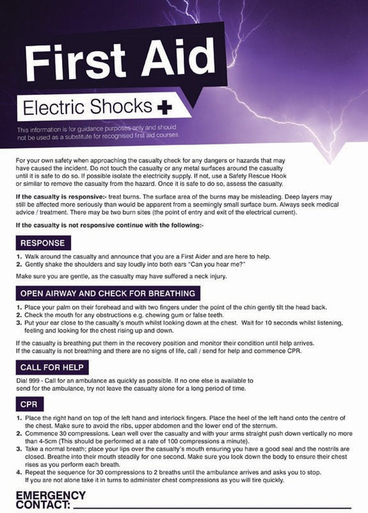 First Aid Shocks 420x594mm Poster