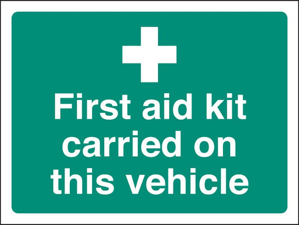 First Aid Kit Carried On This Vehicle (Face Adhesive)