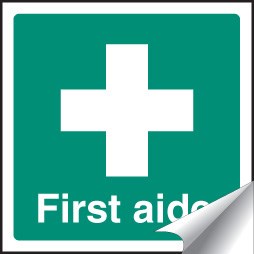 First Aider Sticker 50x50mm