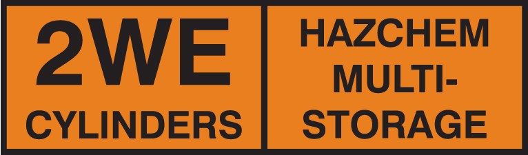 2We Multi Cylinder Storage Placard Sav