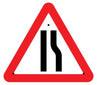 Road Narrowing Right, 750mm Triangle Re-Flex Sign (3mm Reflective Polypropylene)