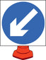 Keep Left Cone Sign 750mm