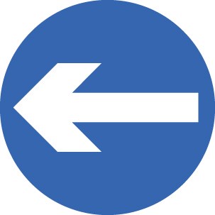 Direction Arrow Left/Right Class R2 Permanent 600mm (3mm Aluminium Composite)