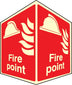 Fire Point - Projecting Sign Photoluminescent