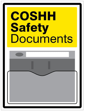 Coshh Safety Document Holder On 10mm Foam Pvc 440x600mm