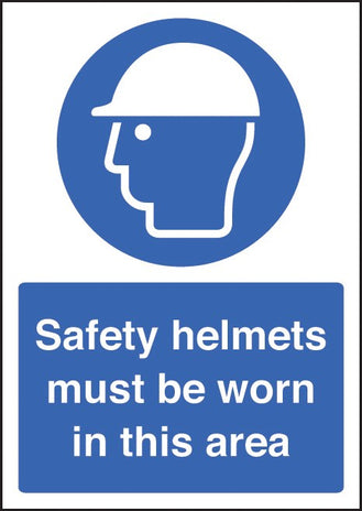 Safety Helmet Must Be Worn - A4