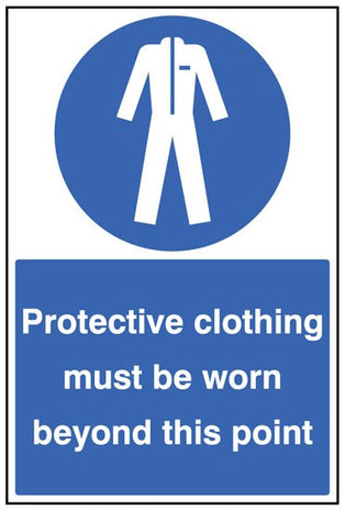 Protective Clothing Must Be Worn Floor Graphic 400x600mm